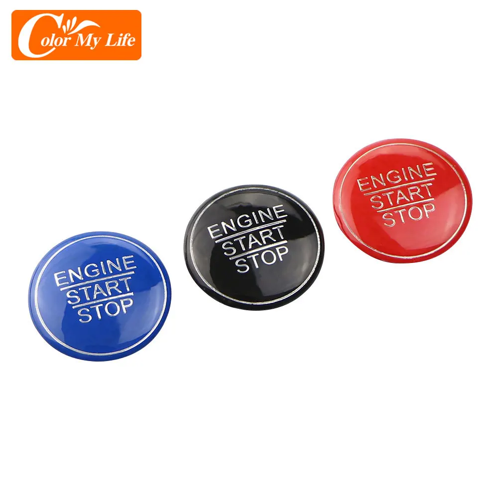 Car Engine Start Stop Button Sticker Cover for Toyota Corolla Camry XV70 2018 Prius RAV4 Ignition Key Ring Styling Accessories