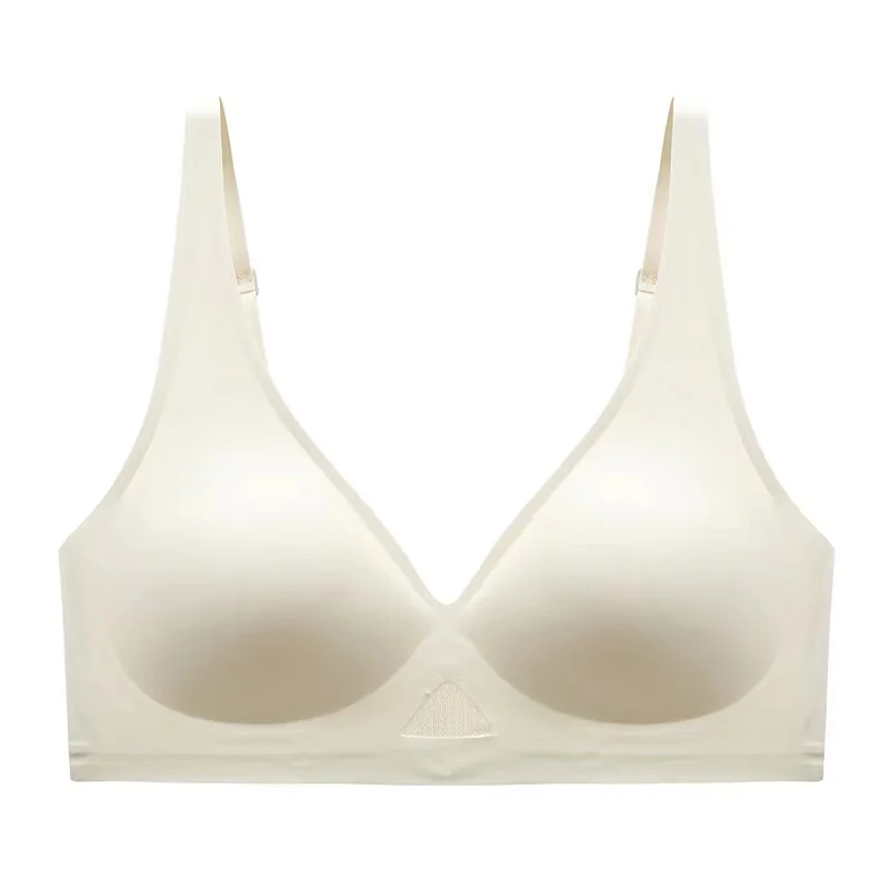 Nahtloser BH für Damen, Push-Up-Bralette mit Polstern, U-förmiger Rücken, bügellose Unterwäsche, Mesh-Splice, atmungsaktiv, V-Ausschnitt, sexy Dessous, S-XL