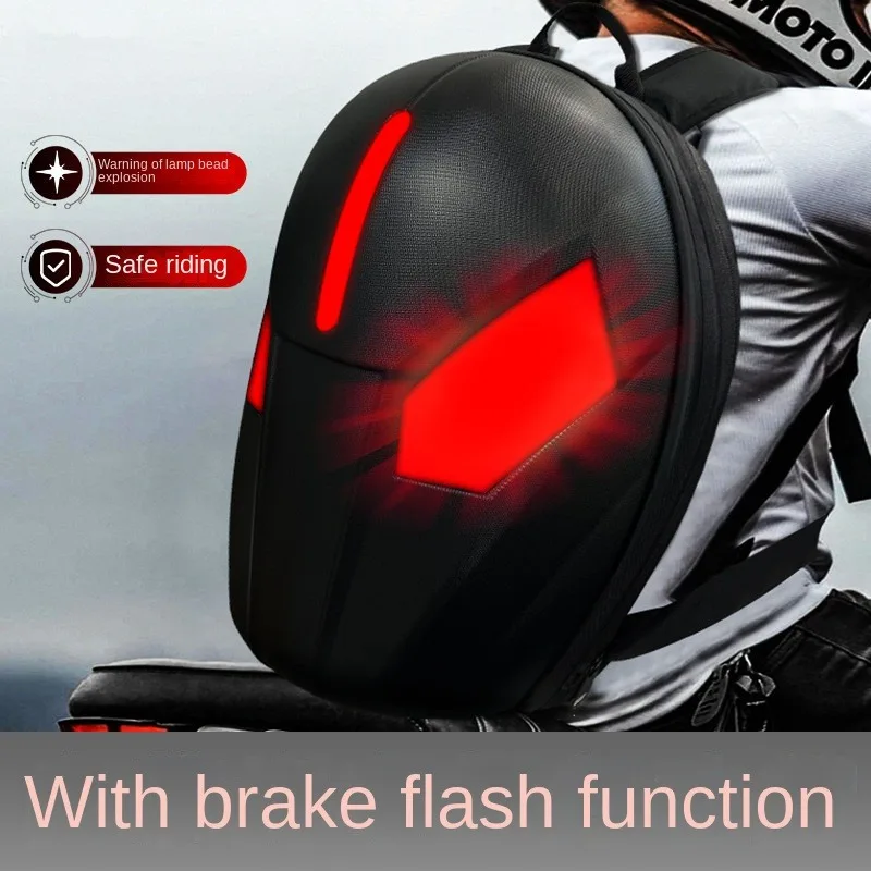 Waterproof LED Light Backpacks Motorcycle Bike Cycling Men\'s And Women\'s Backpack Cool Helmet Bag School Bag Rugzak mochila