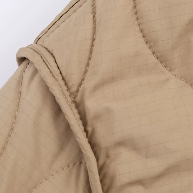 Giacca da donna lunga imbottita in cotone Colletto in piedi ispessito Cappotto invernale caldo allentato Giacca sportiva da donna Moda Top Stree