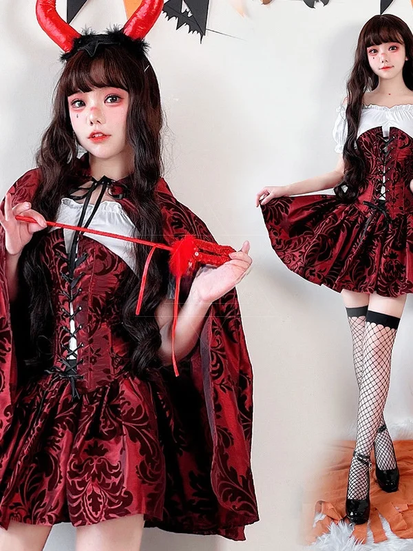 

Adult loween Costume Witch Gothic Sle Little Red Riding Hood Cloak Pirate Outfit Women's Faion Chinese Production