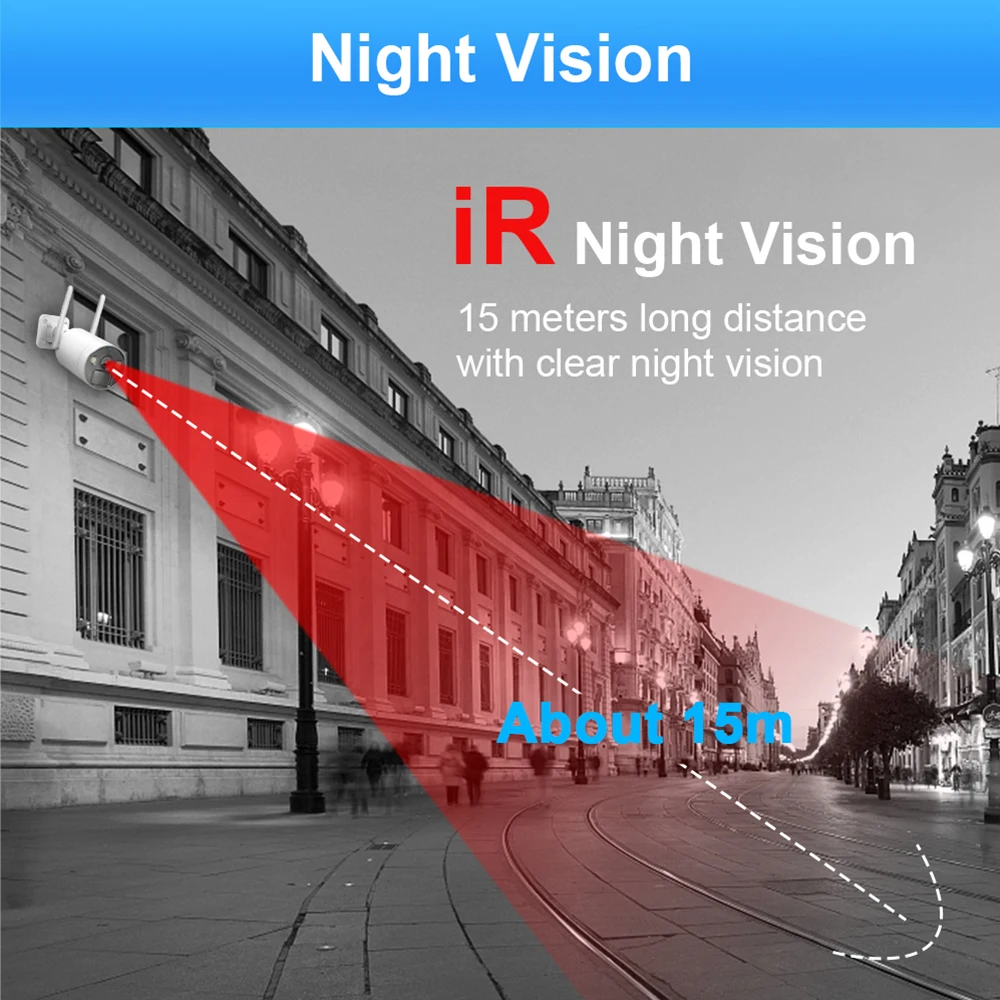 نظام الكاميرا الشمسية 4 قطع 3 ميجابكسل كاميرا تعمل بالطاقة الشمسية مع الألواح الشمسية كاميرات مراقبة فيديو مع واي فاي الأمن اللاسلكي في الهواء الطلق #6