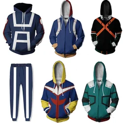 Hero Anime Academia Midoriya Izuku Todoroki Shoto 3D Coat Cosplay Bakugou Katsu hoodie Costume Unisex Clothing Halloween Sweater