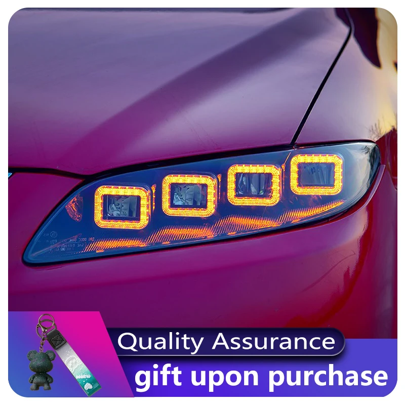 

2 PCS Auto Lights For Mazda 6 Mazda6 2003-2015 Front Lamp Modified DRL Headlight LED Projector Lens Tools Car Part Accessories