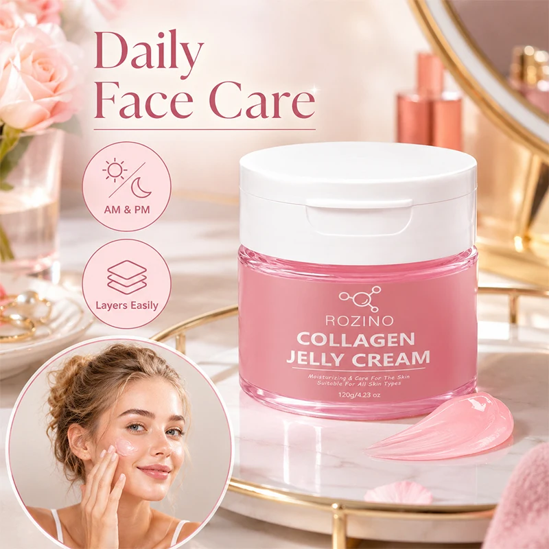Collagen Moisturizing Jelly Cream, Deeply Hydrating, Intensely Moisturizing, Keeps Skin Hydrated and Plump, Giving Skin a Radiant Glow, Jelly Gel Texture, Refreshing and Easily Absorbed, Non-Greasy Suitable for Daily Use and as a Christmas Gift, It Helps Her to Radiate Beauty.