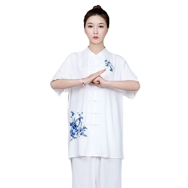 Women short Sleeve Tai Chi Wushu Suit Available in Multiple Colors Traditional Chinese Style