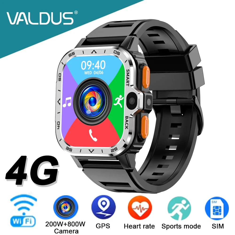 

New 4G PGD Android Watch Men Women GPS 16G/64G ROM Storage 200W+800W HD Dual Camera SIM Card WIFI Wireless Fast Internet Access