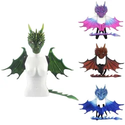 Children Adult Dinosaur Dragon Wing Cosplay Costumes Masquerade Face Mask and Tail for Halloween Decoration Carnival Dress