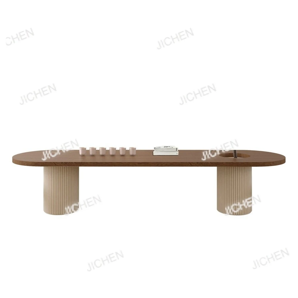 

Solid wood large board table conference table book bar workbench office training dining chair negotiation table and chair combin