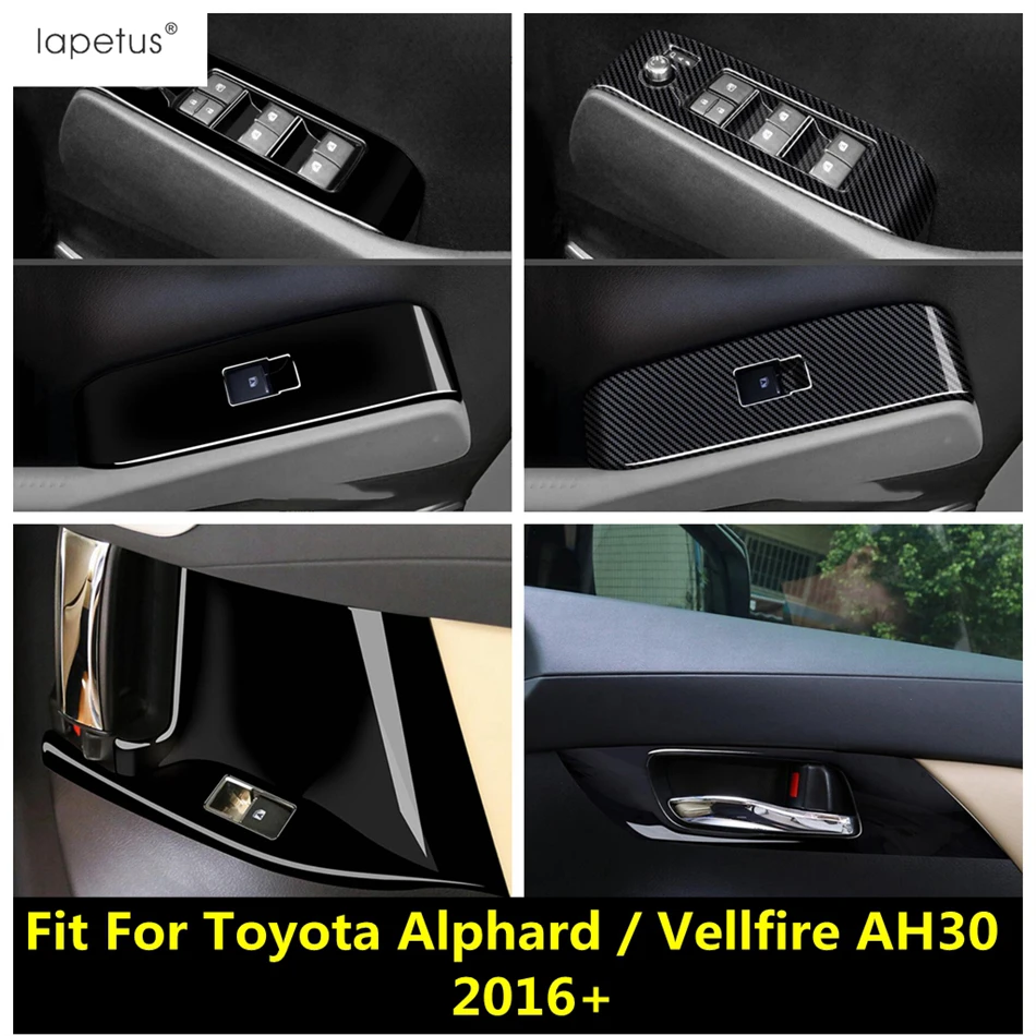 

Front Door Handle Bowl Armrest Window Lift Button Control Panel Cover Accessories For Toyota Alphard / Vellfire AH30 2016 - 2022