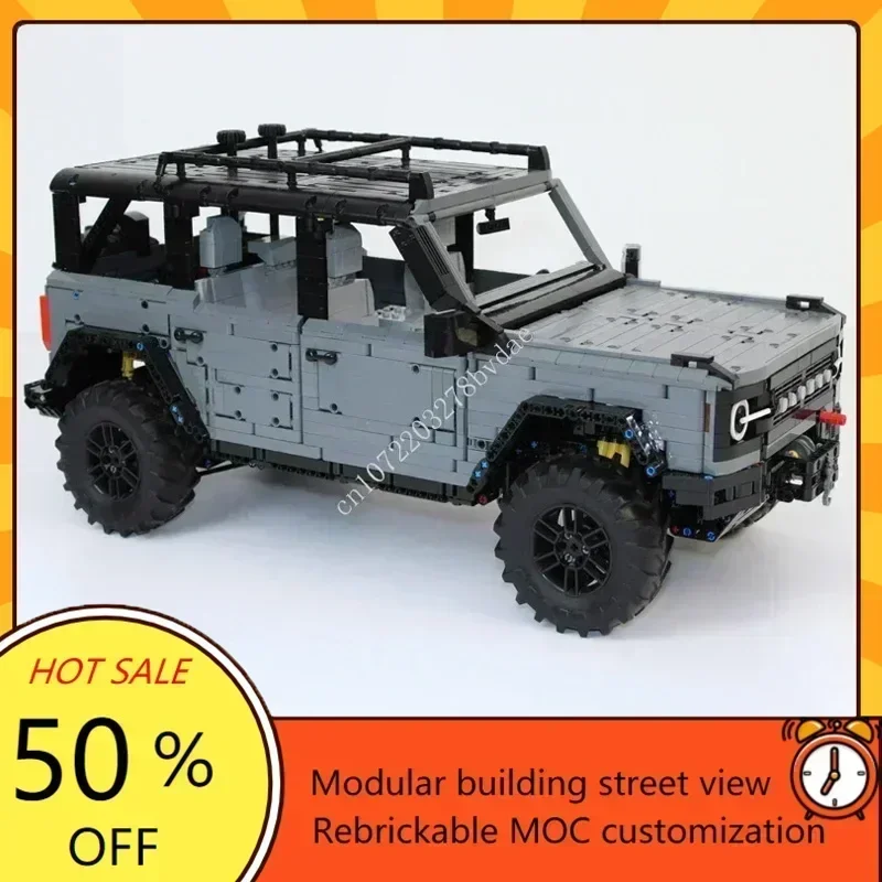 5385PCS MOC City Transportation SUV Bronco 1:8 Tipping Carriage DIY Birthday Assembly Toy Architecture Puzzles Christmas Gifts