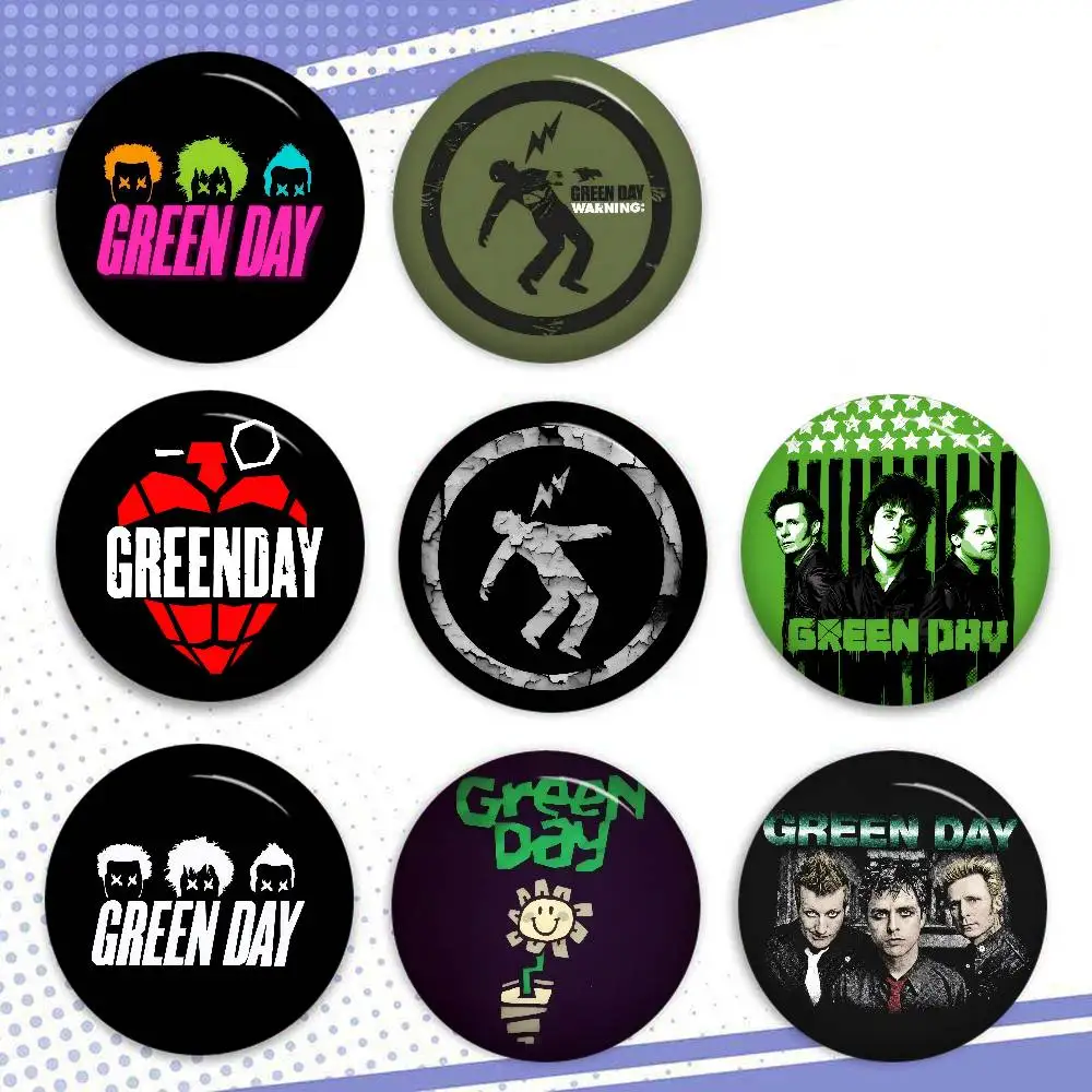 ROCK Green Day Logo Niedliche Anstecknadeln Lustige Abzeichen Interessante Cartoon-Tier-Broschen Rucksack Kleidung Geschenk Accessoire