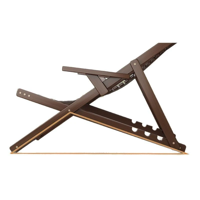 

Summer outdoor bamboo recliner folding lunch break can sit and lie down for lunch break leisure beach strong and durable
