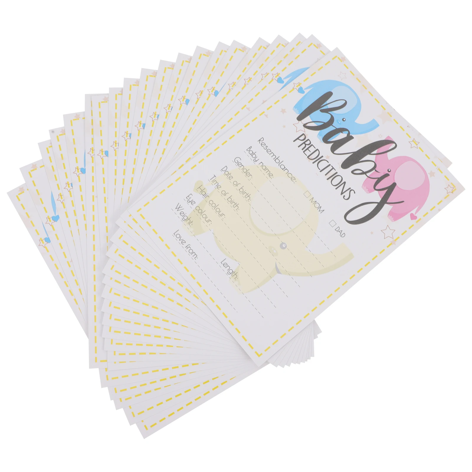 

20 Pcs Decor Gender Reveal Games Advice Cards Party Baby Shower Game Prediction Cards Baby Gender Reveal Games Supplies