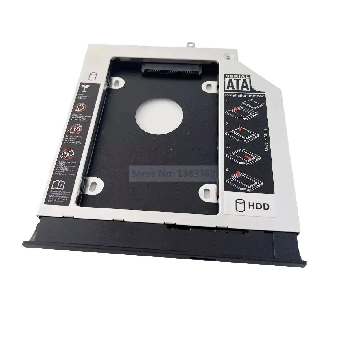 With Front Panel Bezel 9.5mm 2nd 2.5 Hard Drive HDD Optical bay Caddy Frame Bracket Tray for Lenovo IdeaPad 110-15ACL 110-14ACL