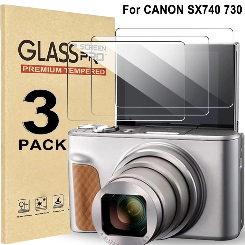 1/2/3 Uds vidrio templado para Canon PowerShot SX740 SX730 HS cubierta protectora de pantalla película antiarañazos accesorios para cámaras digitales