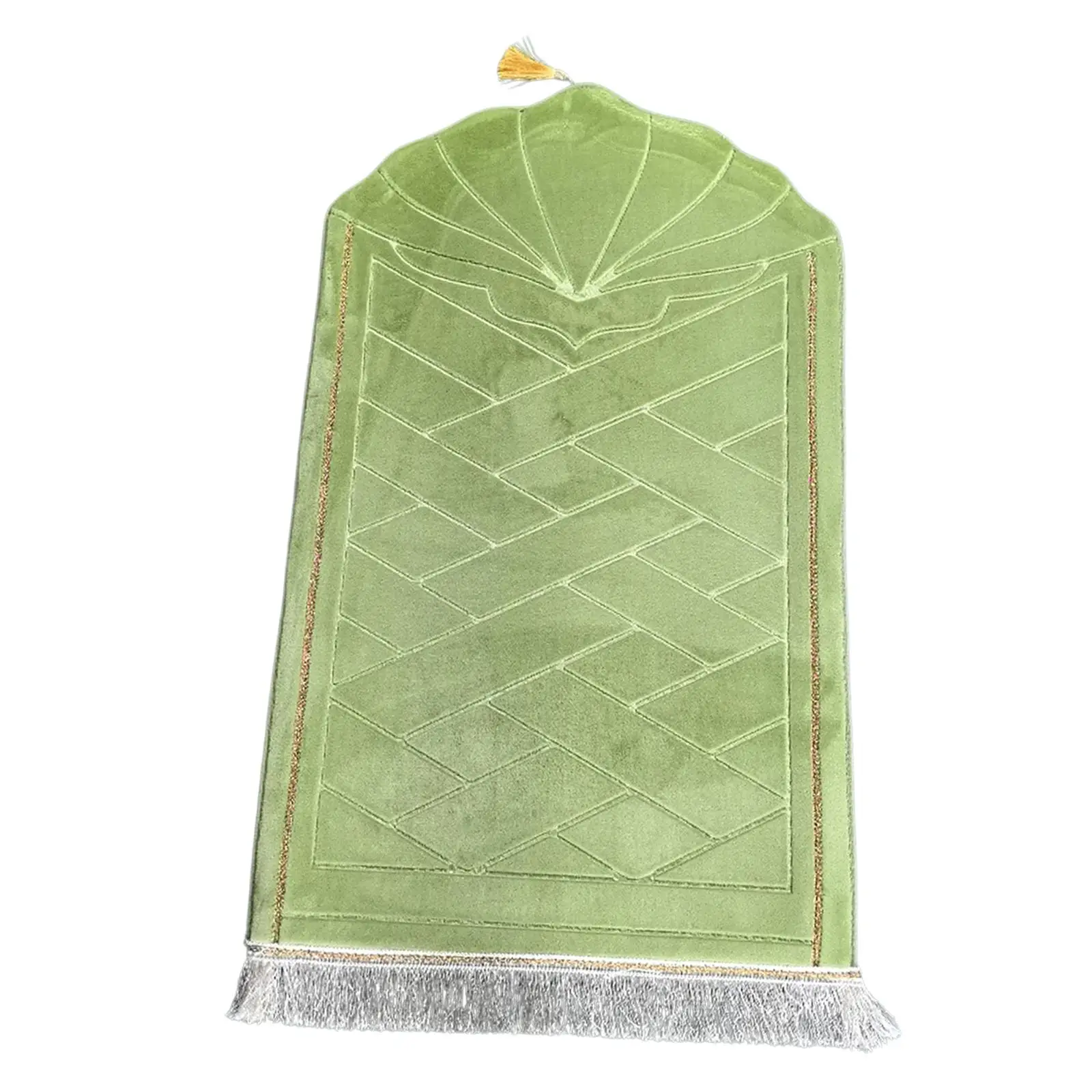 Muslim Prayer Rug Embossing Soft Versatile Creative Prayer Mat Flannel Carpet