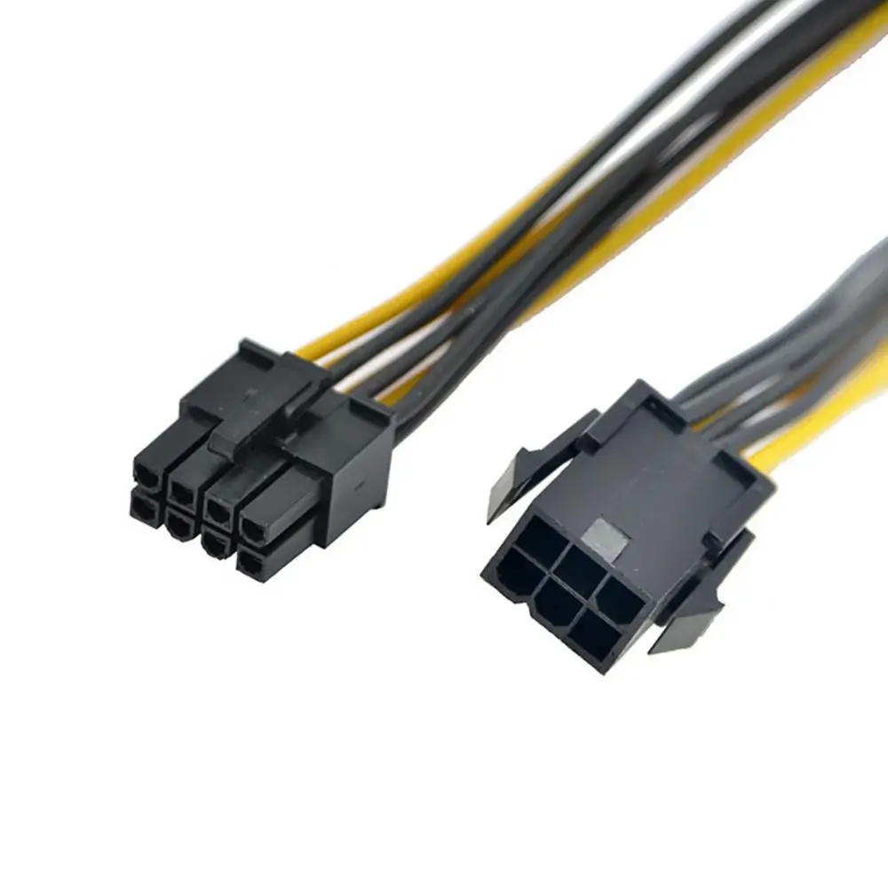 6-Pin to 8-Pin PCI-E Power Converter Extension Cable for Video Card Graphics