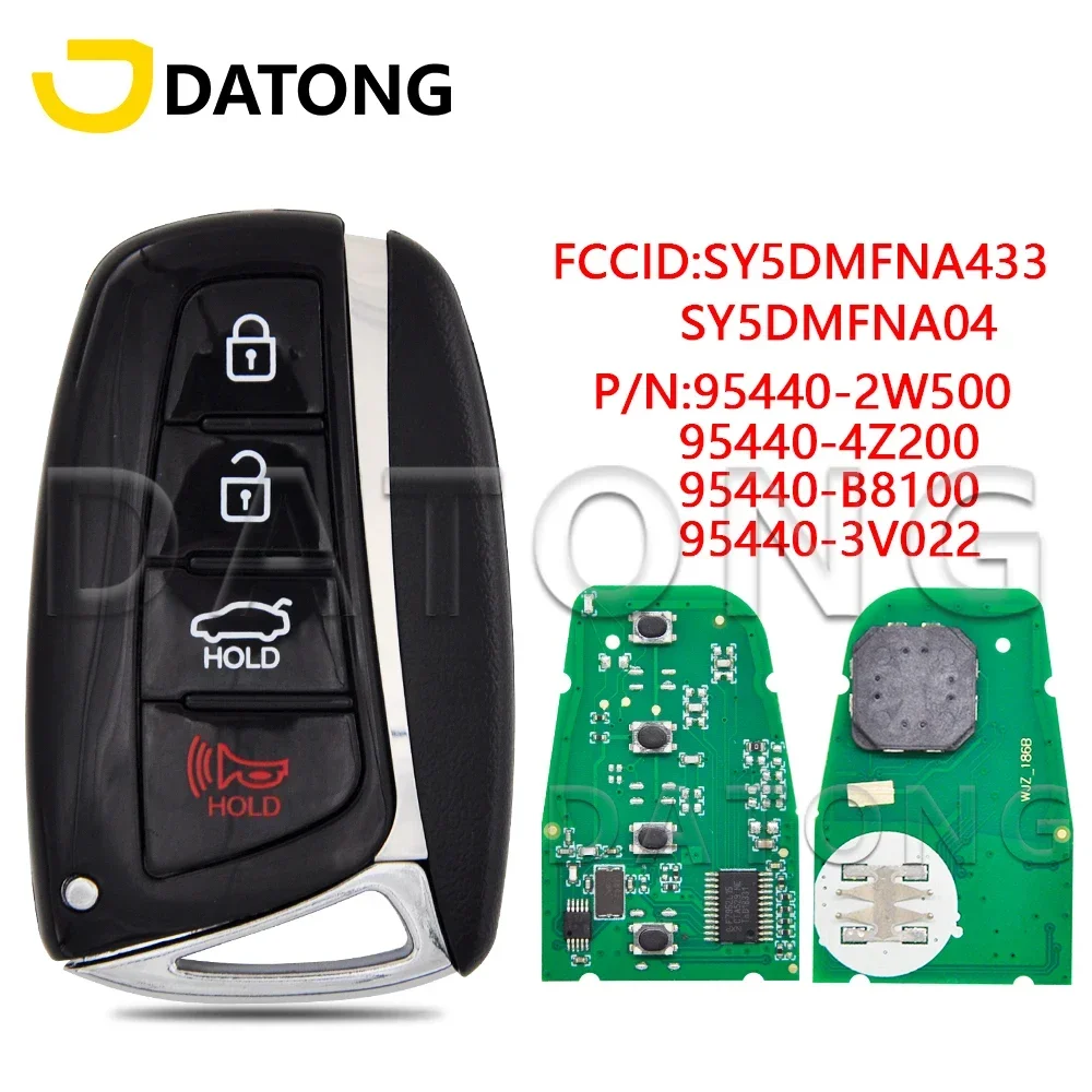 

Datong World Car Remote Control Key For Hyundai Santa Fe Genesis Azera 2013-2018 SY5DMFNA04 SY5DMFNA433 ID46 PCF7952 Keyless Go