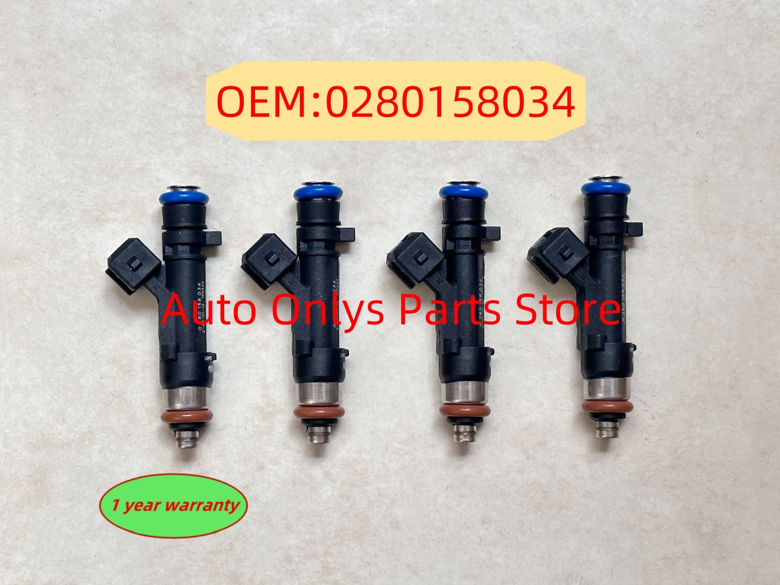 

4pcs 0280158034 High quality Fuel Injector For Dacia 2004 Lodgy Dokker Renault Logan 1.4-1.6L 8200227124 75114034 6001548024