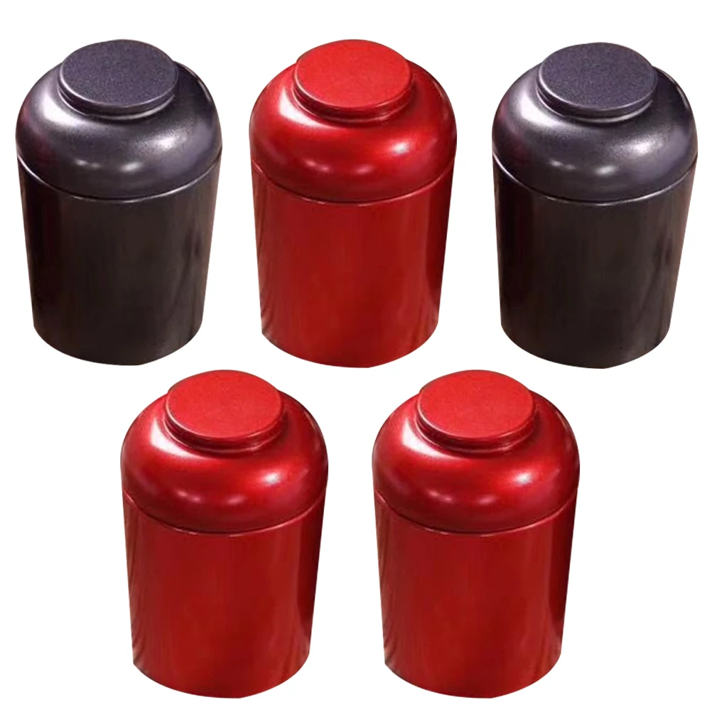 

5 Pcs Tinplate Sealed Cans Portable Travel Container for Tea Herbs Fruits Travel Tea Container Supplements Storage