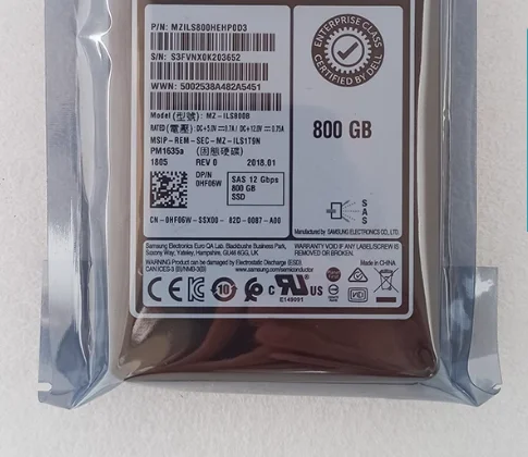 

Для 0HF06W PM1635a 800G 2,5-дюймовый серверный твердотельный накопитель SAS 12 ГБ SSD