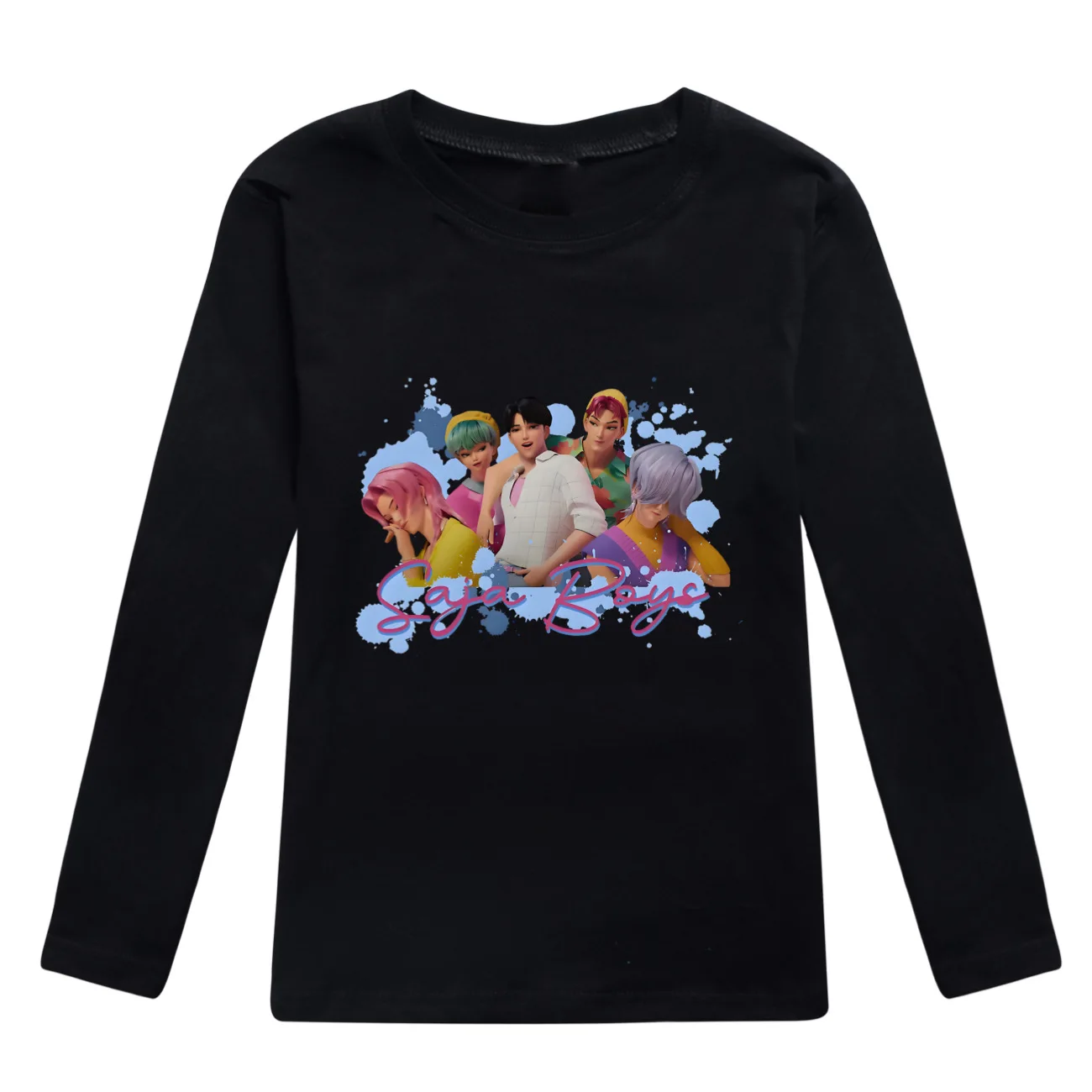 

Kpop Demon Hunters Camisetas, детская осенняя одежда, топы с длинными рукавами для маленьких девочек, модные осенние футболки для мальчиков-подростков, детская одежда