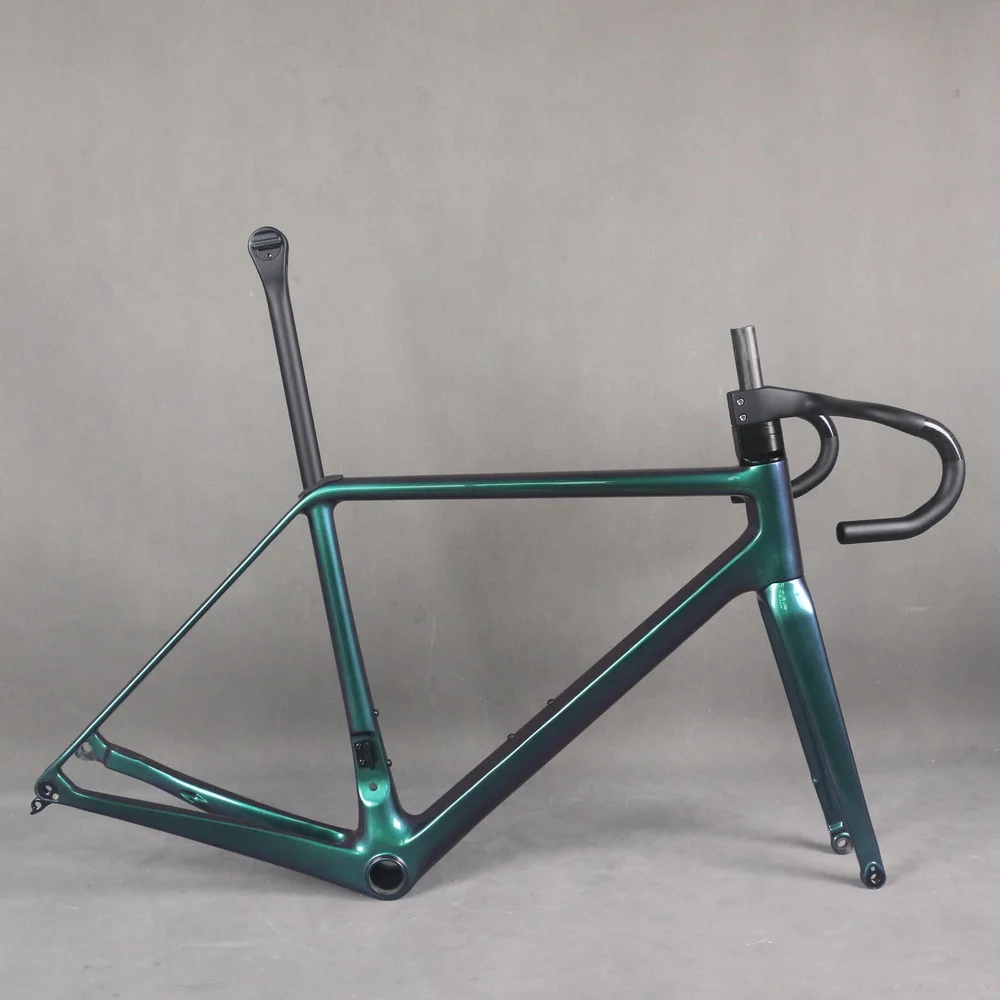 

Carbon Fiber T1000 Disc Brake Road Bike Frame FM639 Custom Paint 0218 Chameleon Available Size 52/54/56cm