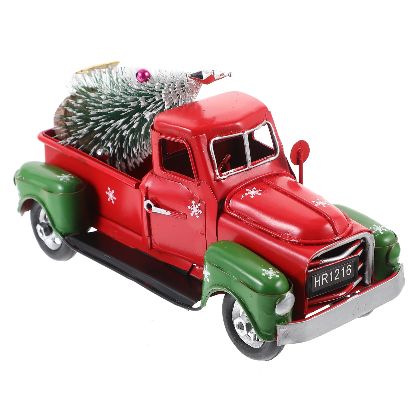 

Retro Decor Christmas Car Model Xmas Table Decoration Sculpture Decorative Red Truck Ornament Festival Adornments Vacation