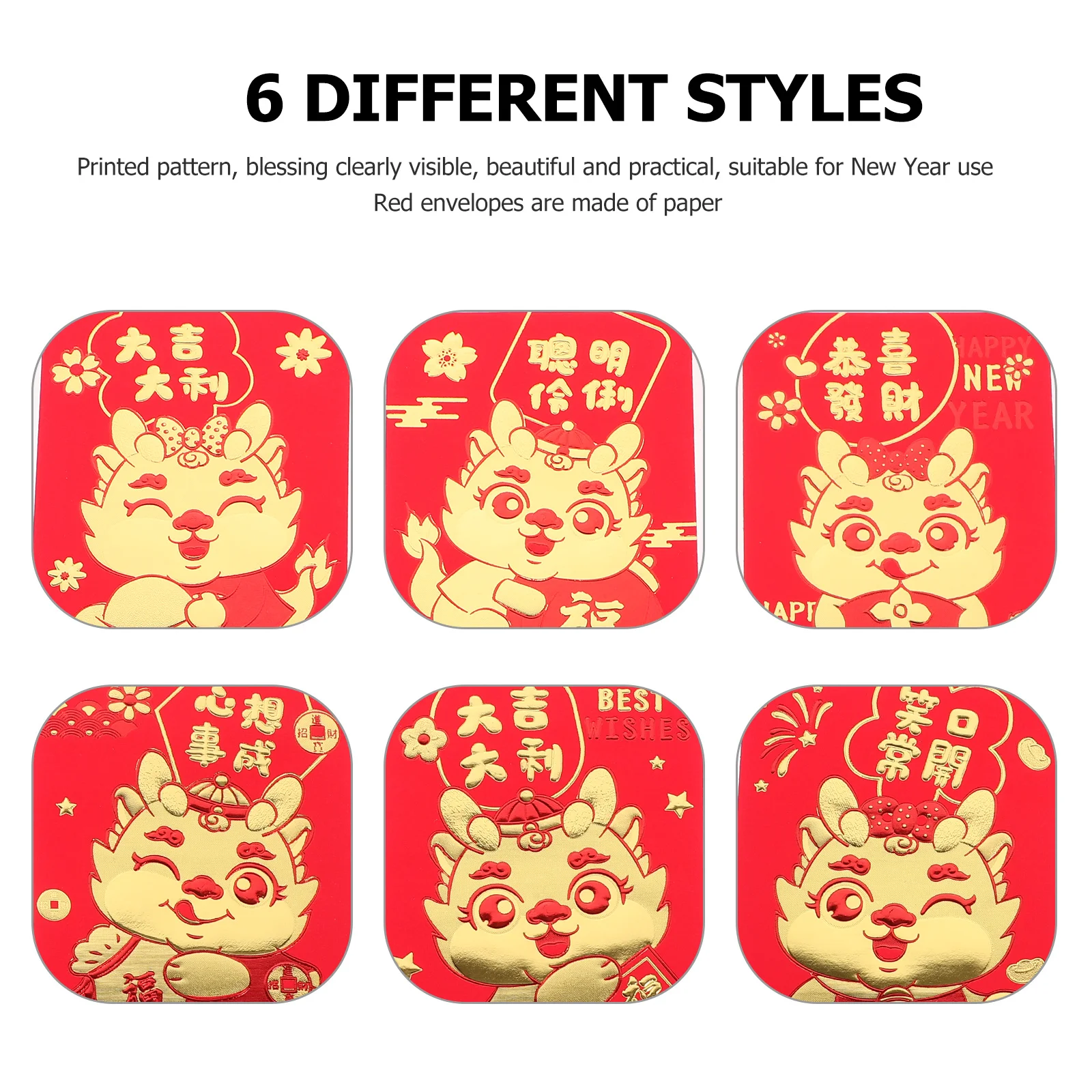 

Lunar Year Decorations Red Envelope Chinese New Money Envelopes Hundred Yuan Festival