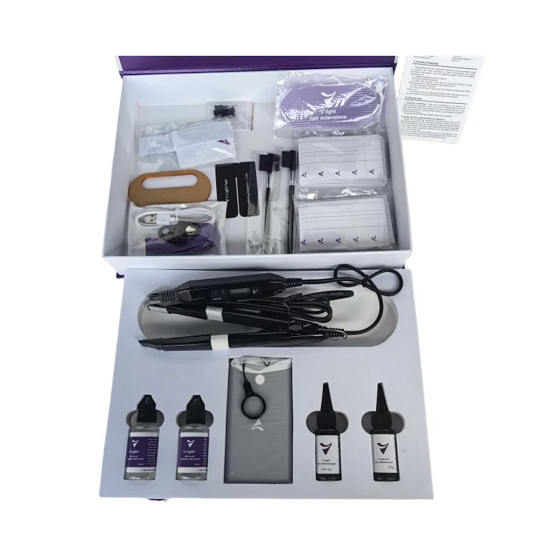 Hot sell!V-light seamless hair extension gift box set, super high cost performance!