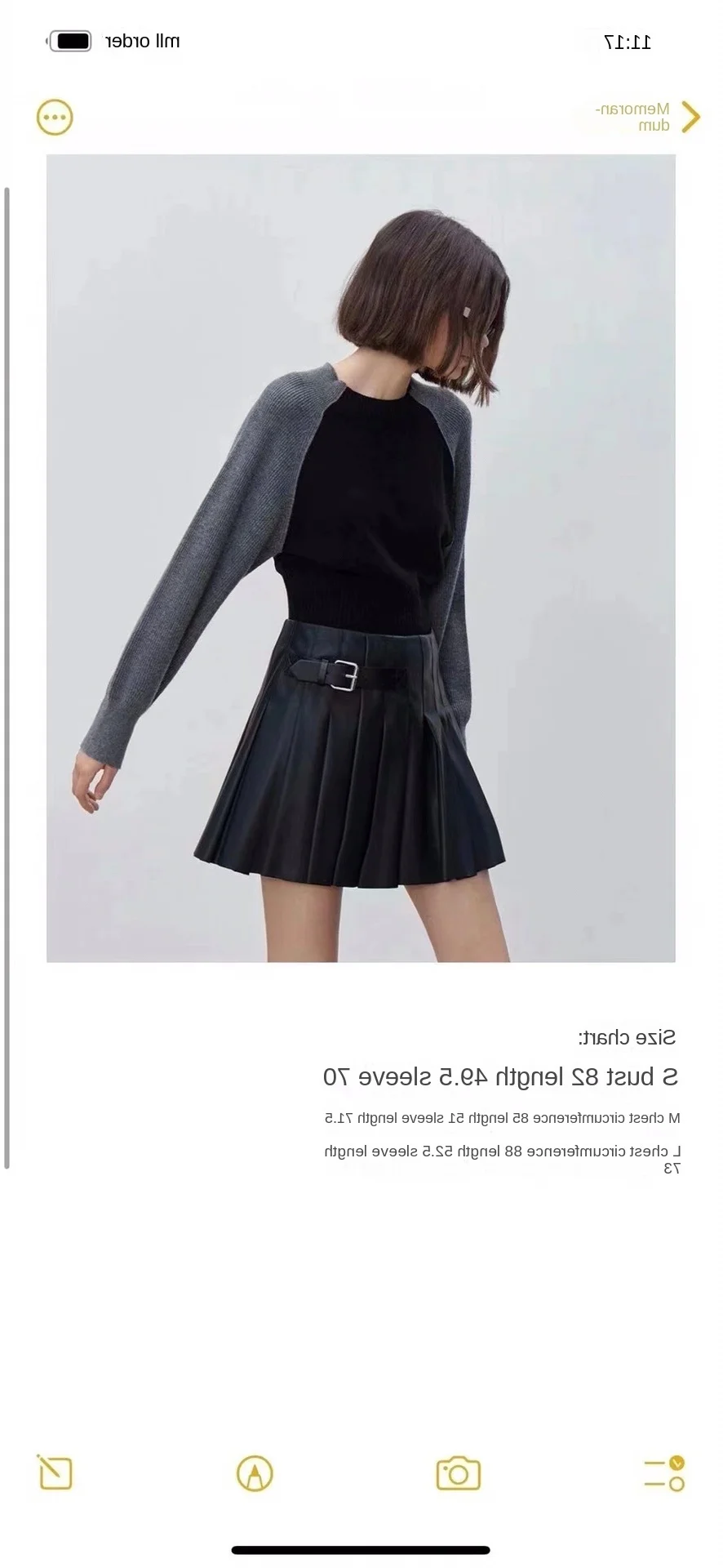 

Winter 2023 Autumn New and Women's Contrast Color Stitching Sleeves and Classic round Neck Blended Raglan Sweater 1003