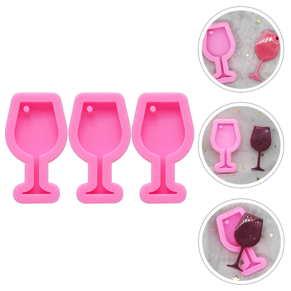 Keychain Mold DIY Jewelry Mould Pendant Keyring Charm Silicone Casting Resin Goblet Shaped Molds