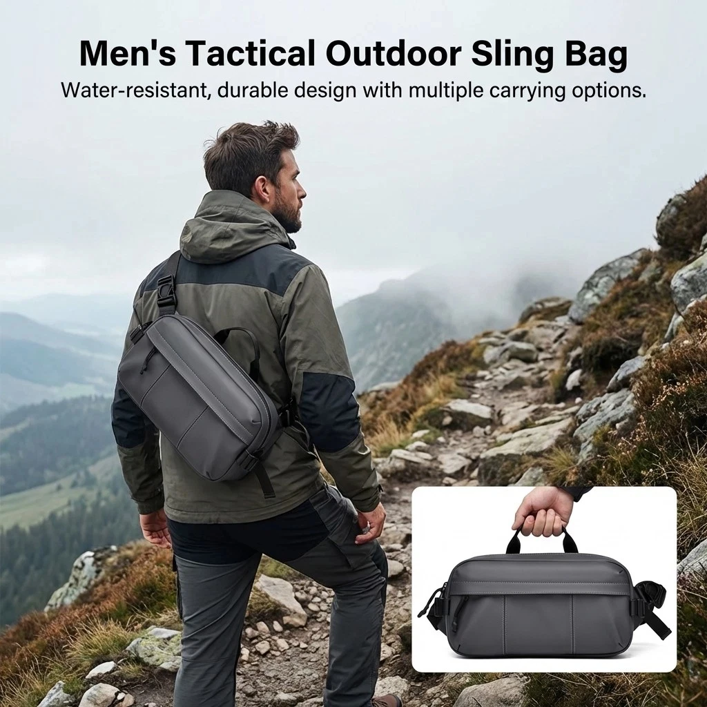 

Mens Chest Bag Ergonomic Sport Shoulder Bag Outdoor Pack Multifunctional Travel Backpack For Outdoor Activities Travel Night