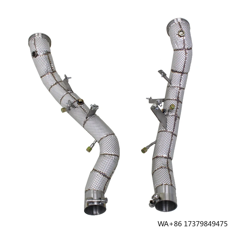 

OEM Straight Downpipe With Heat Shield for Maserati Ghibli 3.0T 2014-2016 Stainless Steel Free Flow Header