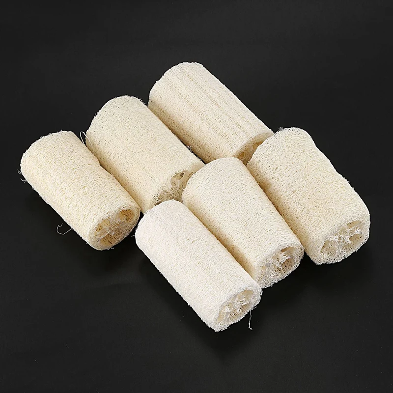 Confezione da 12 Luffa organici Luffa Spa Scrubber esfoliante Luffa naturale spugna per il lavaggio del corpo rimuovere la pelle morta sapone fatto