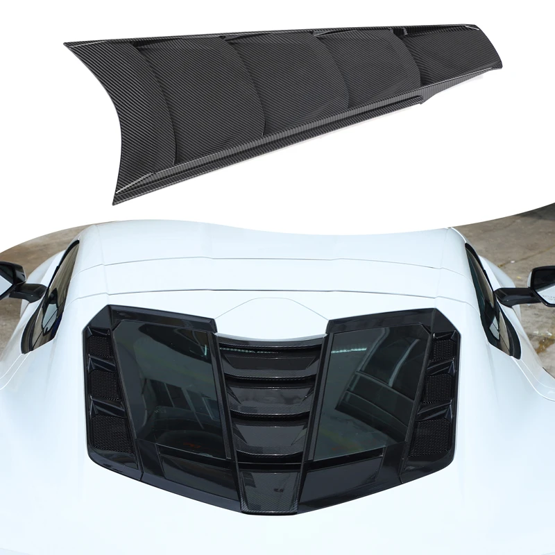For Chevrolet Corvette C8 2020-2025 rear window decorative cover, rear glass louver spoiler decoration, automotive parts