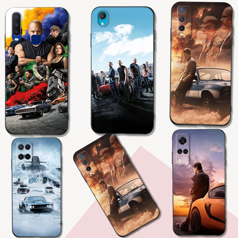 Black Tpu Case For Vivo Y52 Y70 Y70s Y70T Y71 Y71A Y72 Y73S Y75 Y76 Y75 Y81 5G 2020 Hot Movie Fast and Furious