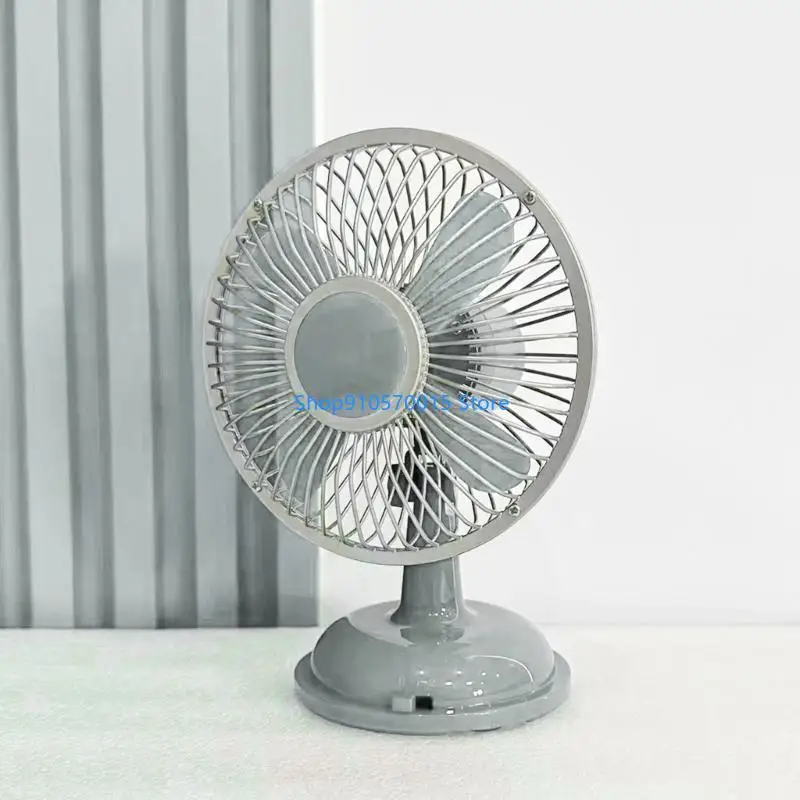 B95C 5.7in USB/AA Battery Power Desk Fan Oscillating Table Fan for Outdoor Camping