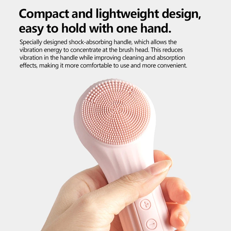 얼굴 세탁기 방수 실리콘 브러시 초음파 얼굴 마사지 깊은 기공 전기 청소 브러시