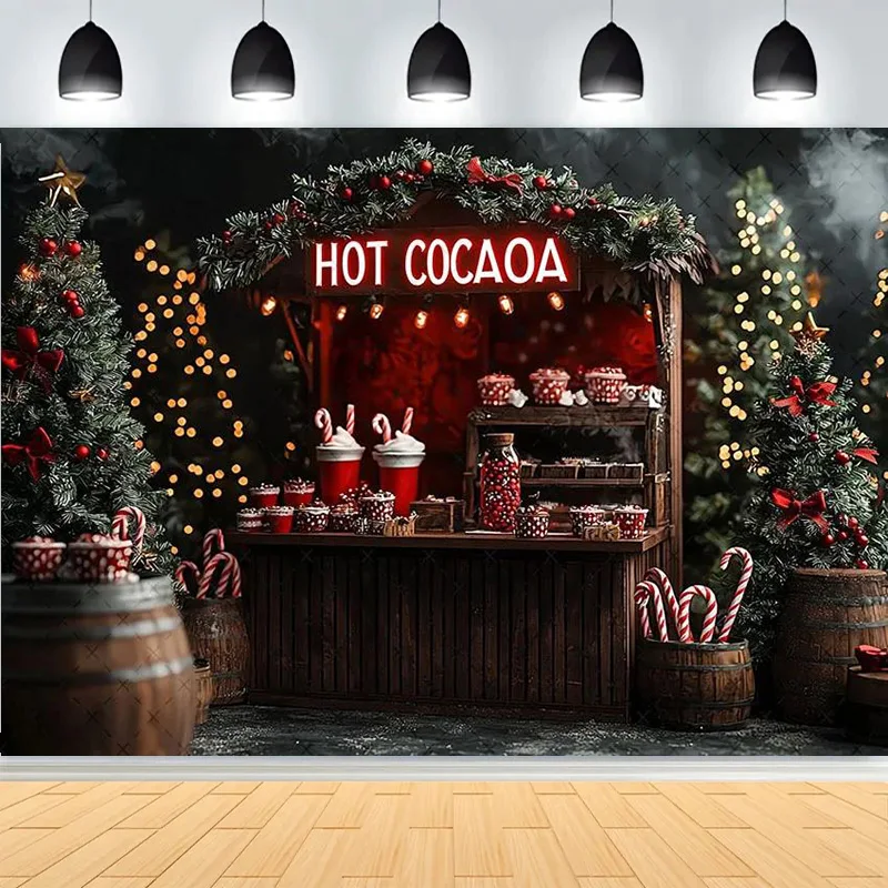 Winter Merry Christmas Festive Windows Photography Background Snowflakes Birthday Party New Year Studio Backdrops CD-13