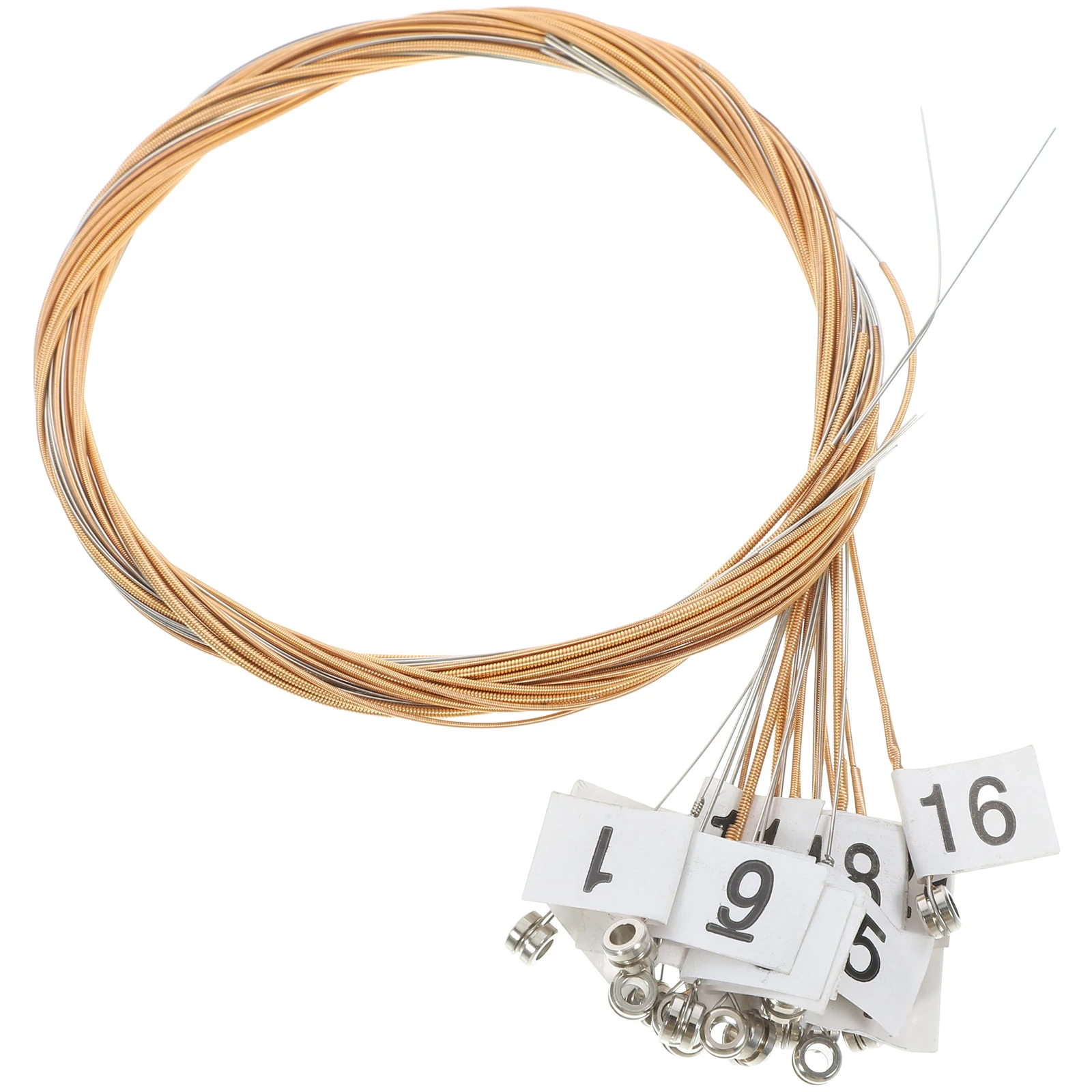 

21 Lyre Strings Brass Lyra Harp String Parts Replacement Kit Musical Instruments Durable Uniform Quality Rich Overtone