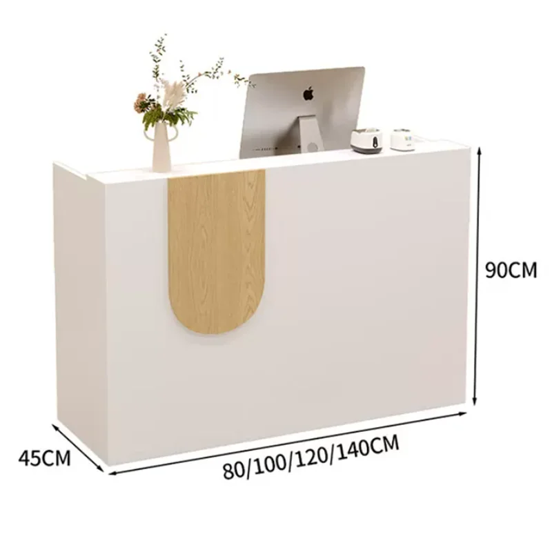 Minimalist Commercial Grade Reception Desk Luxury Vintage Reception Counter Nordic Simple Banco Reception Office Furniture