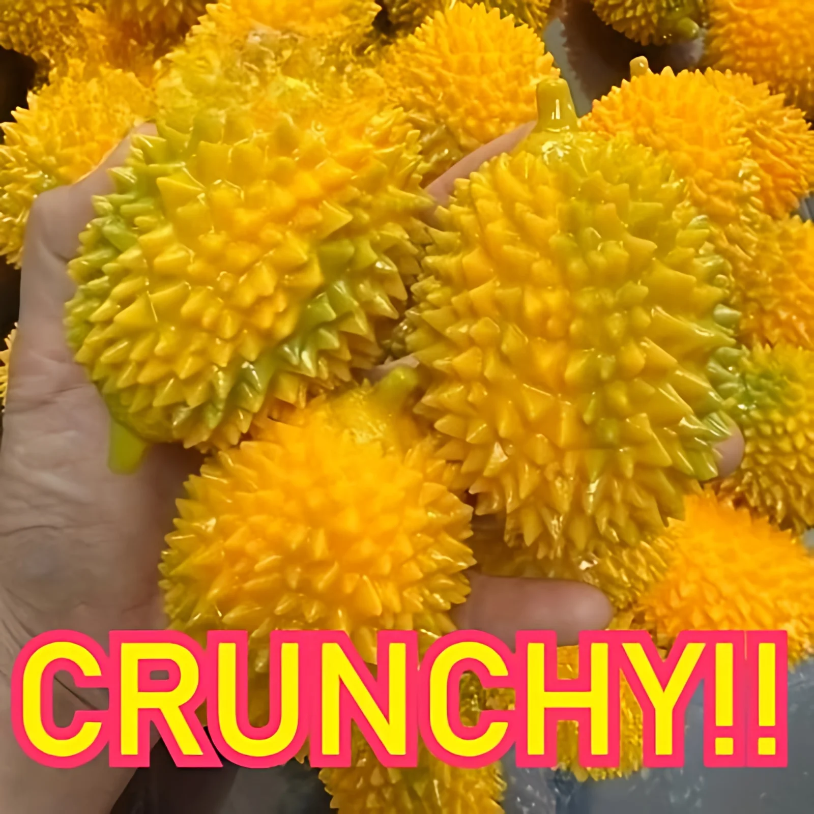 Crunchy Durian Squishy Toy Handmade Crunchy Stress Ball Squeeze Toy Squishy Fidget Ball ASMR Sensory Stress Relief Toy for Adult