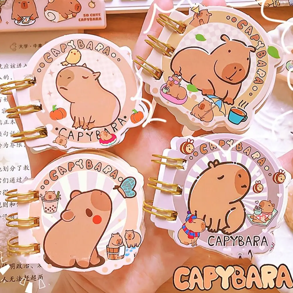 New Capybara Notebook Paper Random Color Mini Writing Pad Small Coil Book