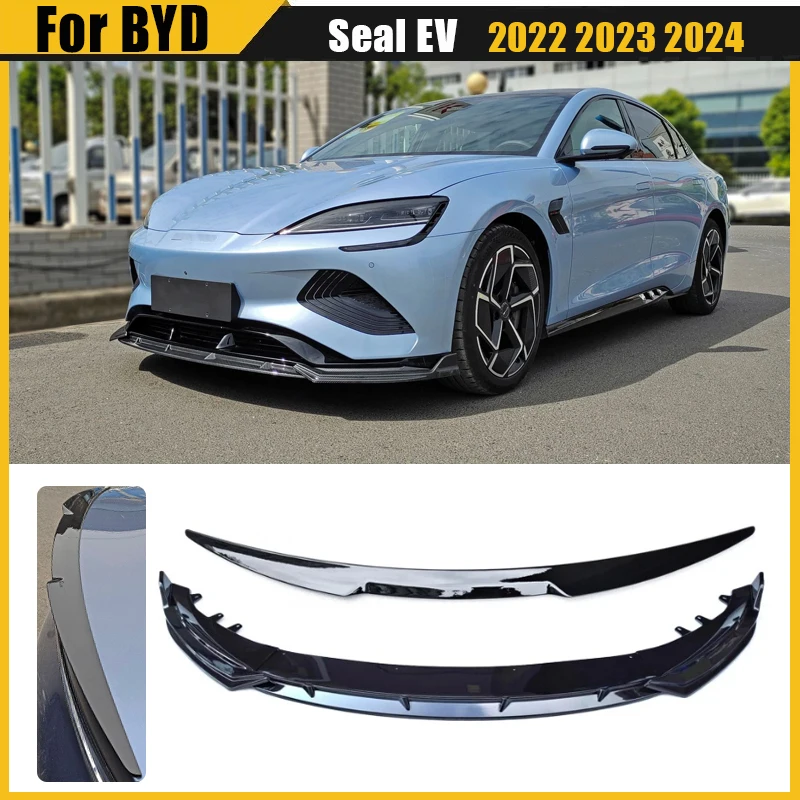 

Car Front Lip Spoiler For BYD Seal EV 2022 2023 2024 2025 Aerodynamic Spoiler Sporty Front Lip Body Parts Bumper Protection Kit