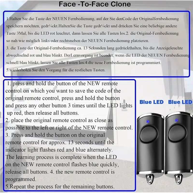 【ADD TO CART】Sender Garagentoröffner 868,3 Frequenz-Handfernbedienung für Hormann HSE4-868-BS HSE4-868-BS