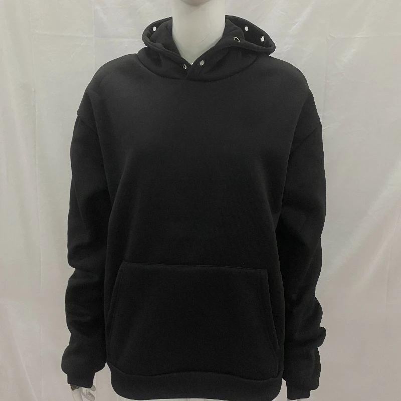 سترة بغطاء للرأس بأكمام طويلة لعام 2025، سترة مزخرفة مثقوبة بلون سادة عتيق داكن، y2k