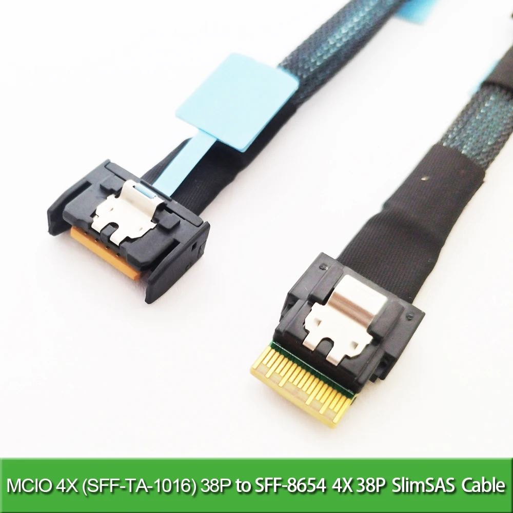 Mini Cool edge Cable,MCIO 4X (SFF-TA-1016) 38P to SlimSAS SFF8654 4X 38P Cable,MCIO 4X to SFF 8654 Cable