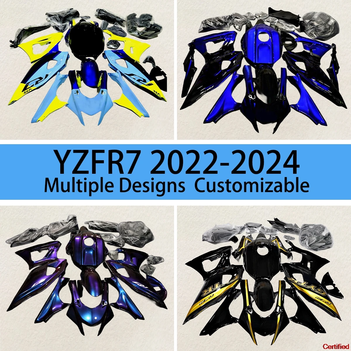 

YZF-R7 2022 2023 2024 Plastic Fairing Kit for YAMAHA YZF R7 22 23 24 Customizable Motorcycle Parts FairingsFit